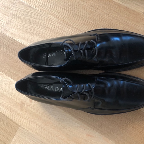Prada Leather Lace up Oxfords